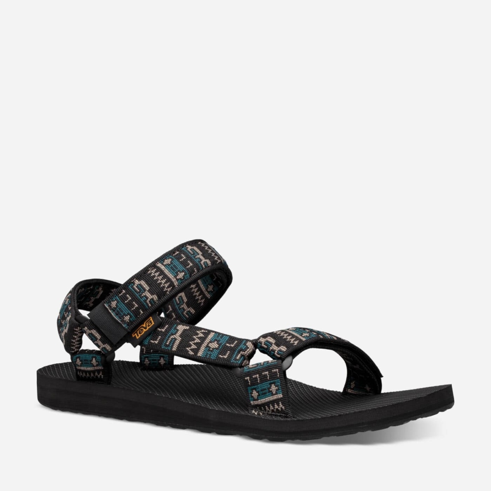 Teva Original Universal - Men's Teva Sandals - Black / Multicolor | India (LJIS13769)